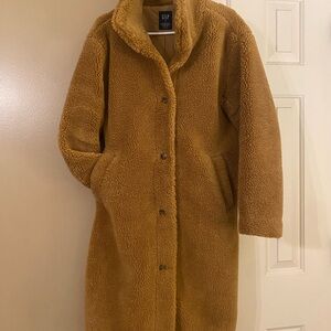 GAP Women's Tan Teddy Coat